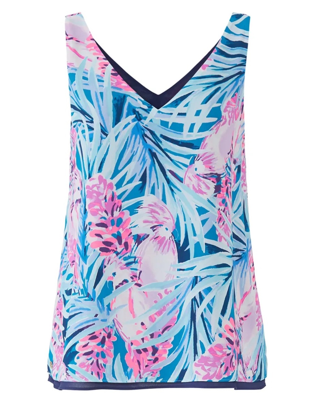 reversible lilly pulitzer floral tropical lightweight tank top summer cami